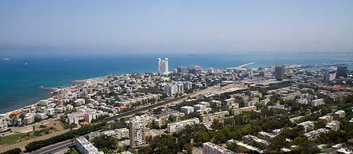 Ville d'Haïfa vue du Mont Carmel