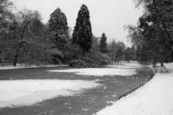 Lac de St Mandé sous la neige