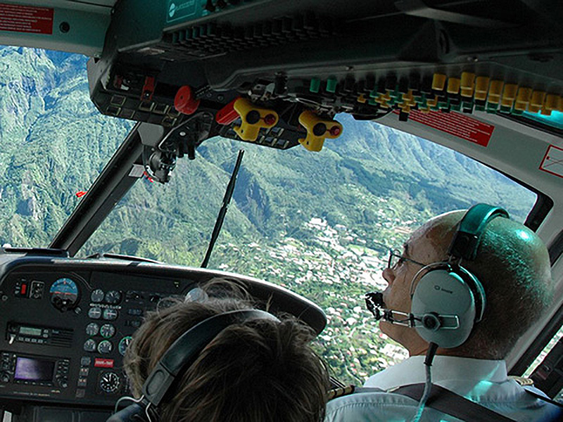 Survol des cirques de la Réunion